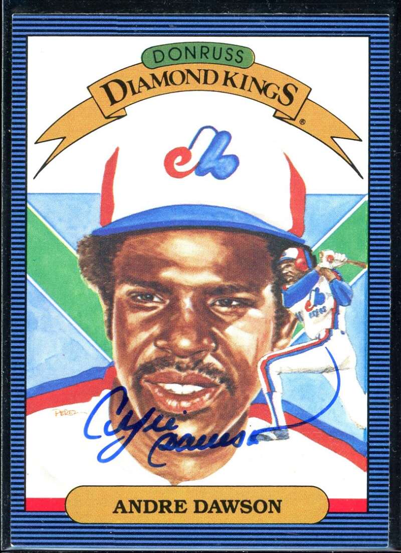 Andre Dawson DK Card 1986 Donruss #25 Signed COA JSA Image 1