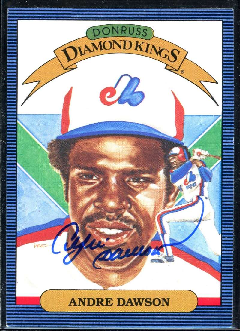 Andre Dawson DK Card 1986 Donruss #25 Signed COA JSA Image 1