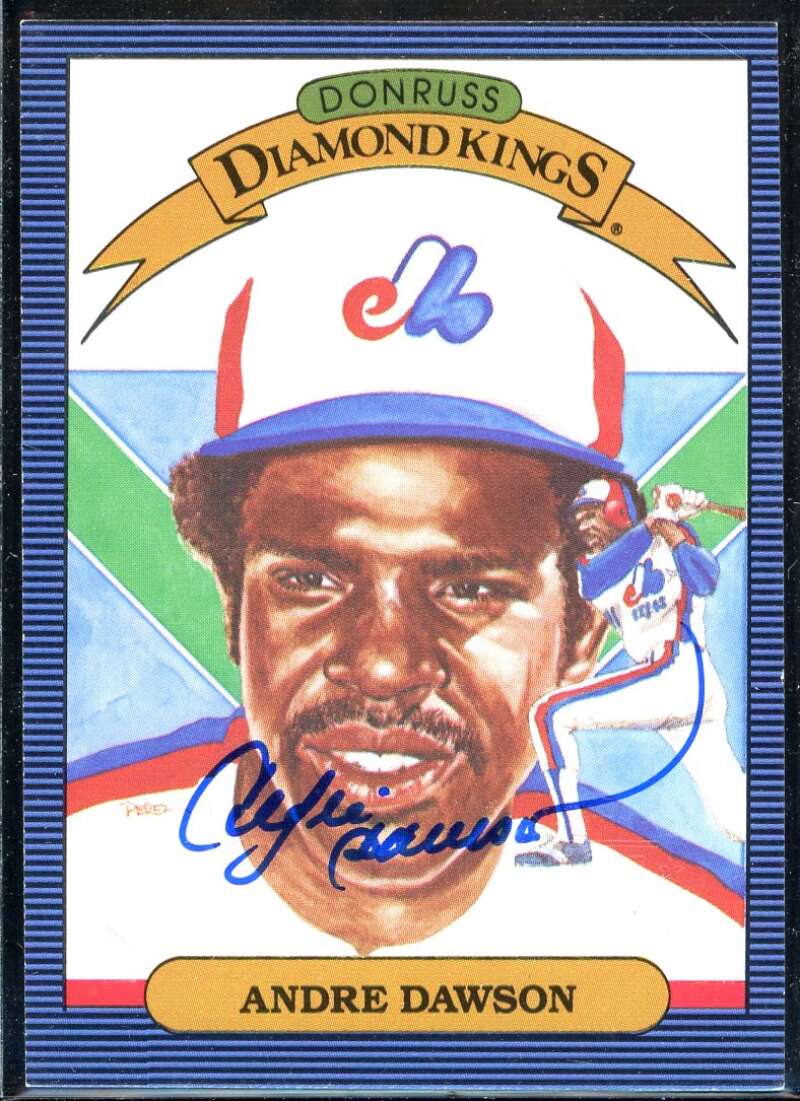 Andre Dawson DK Card 1986 Donruss #25 Signed COA JSA Image 1