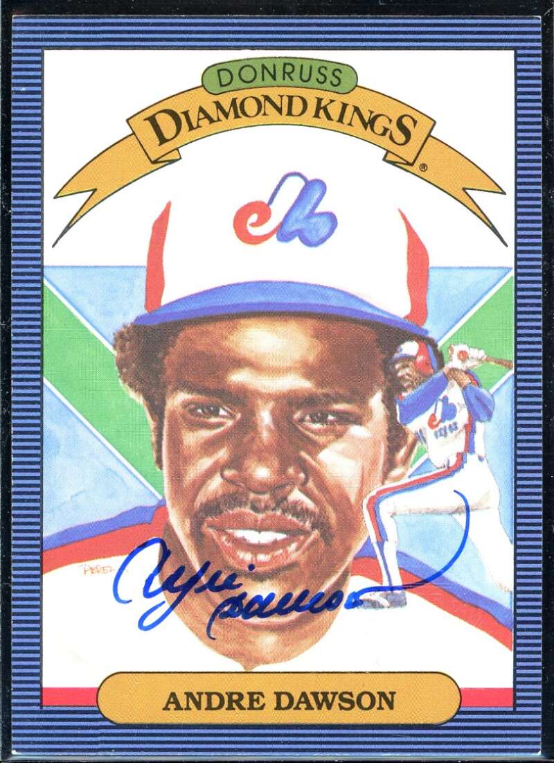 Andre Dawson DK Card 1986 Donruss #25 Signed COA JSA Image 1