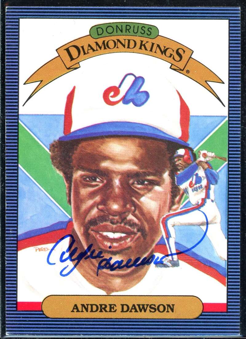 Andre Dawson DK Card 1986 Donruss #25 Signed COA JSA Image 1