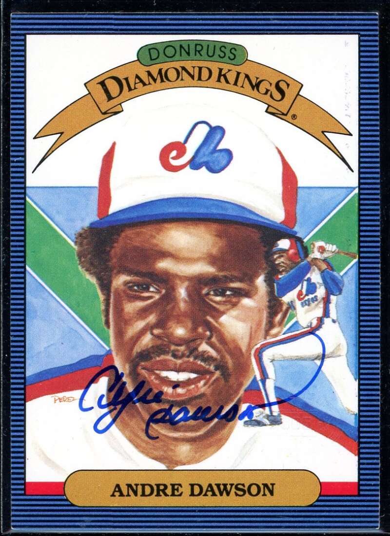 Andre Dawson DK Card 1986 Donruss #25 Signed COA JSA Image 1