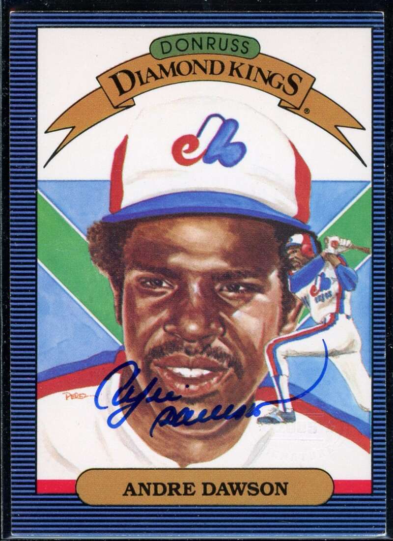 Andre Dawson DK Card 1986 Donruss #25 Signed COA JSA Image 1