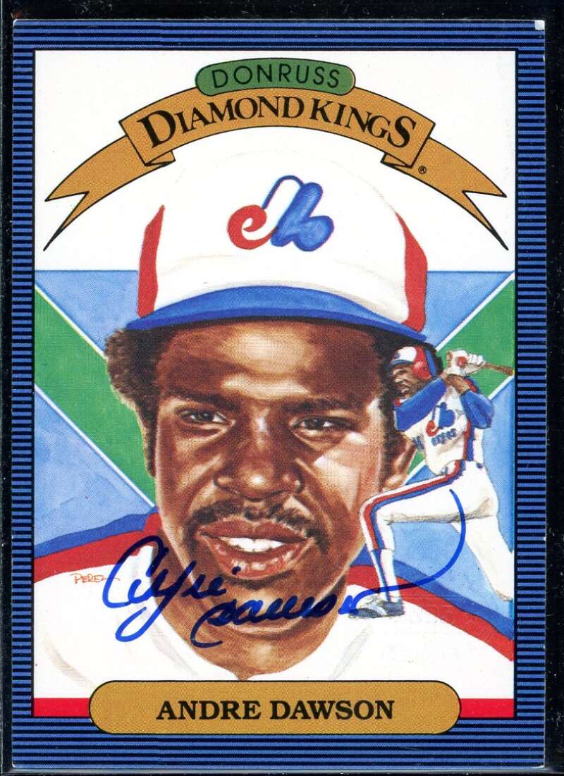 Andre Dawson DK Card 1986 Donruss #25 Signed COA JSA Image 1