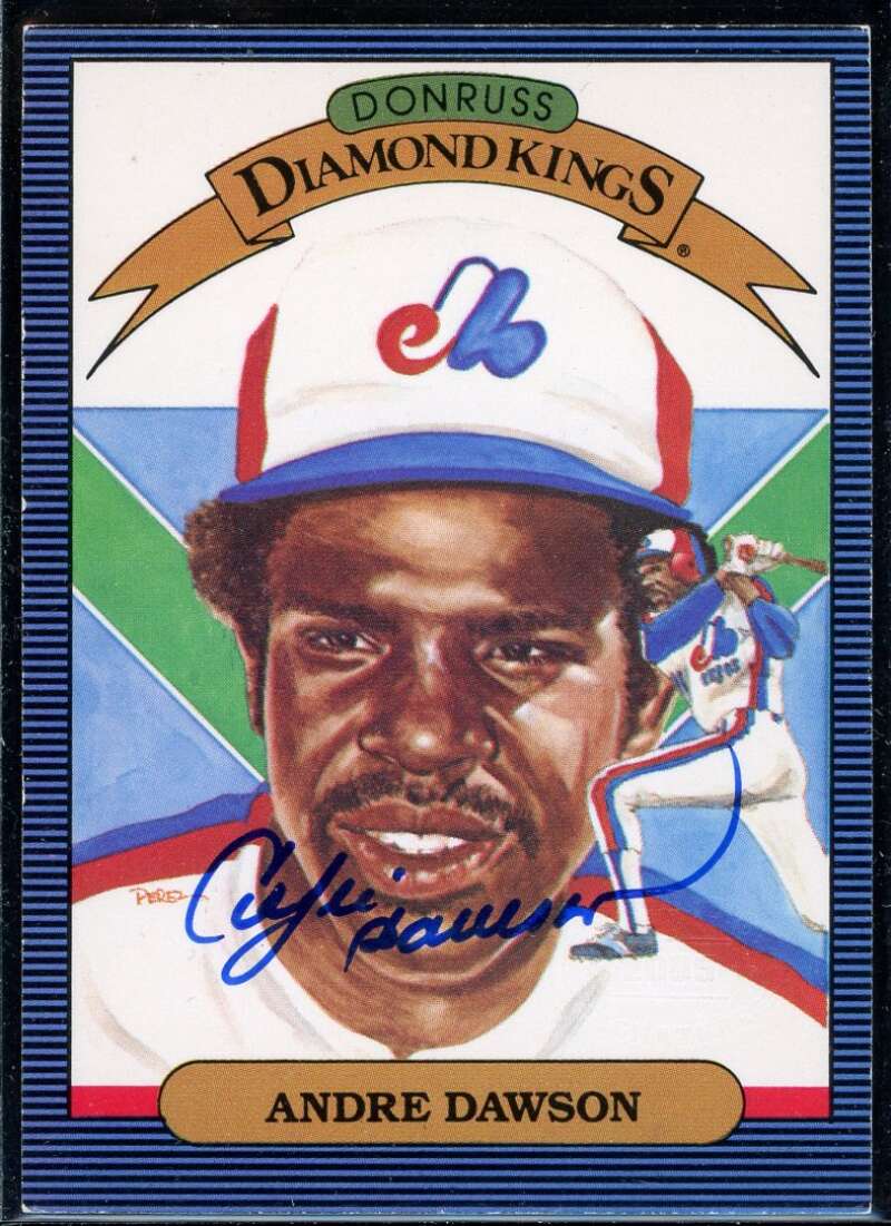 Andre Dawson DK Card 1986 Donruss #25 Signed COA JSA Image 1