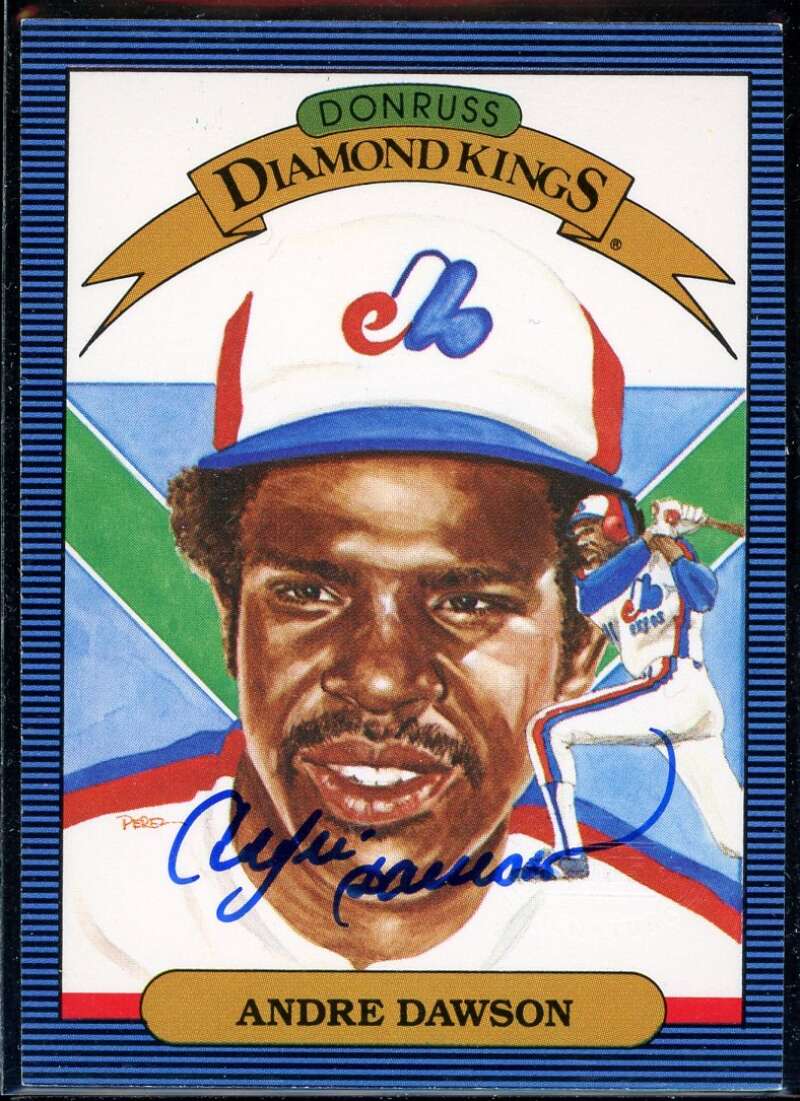 Andre Dawson DK Card 1986 Donruss #25 Signed COA JSA Image 1