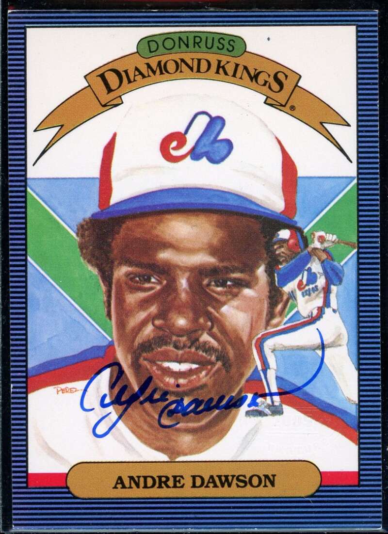 Andre Dawson DK Card 1986 Donruss #25 Signed COA JSA Image 1