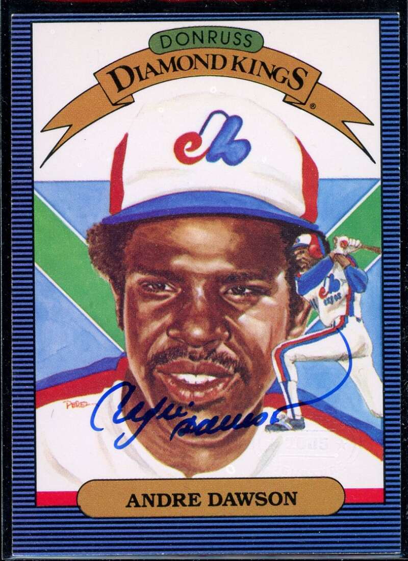 Andre Dawson DK Card 1986 Donruss #25 Signed COA JSA Image 1