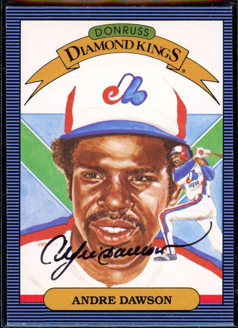 Andre Dawson DK Card 1986 Donruss #25 Signed COA JSA Image 1