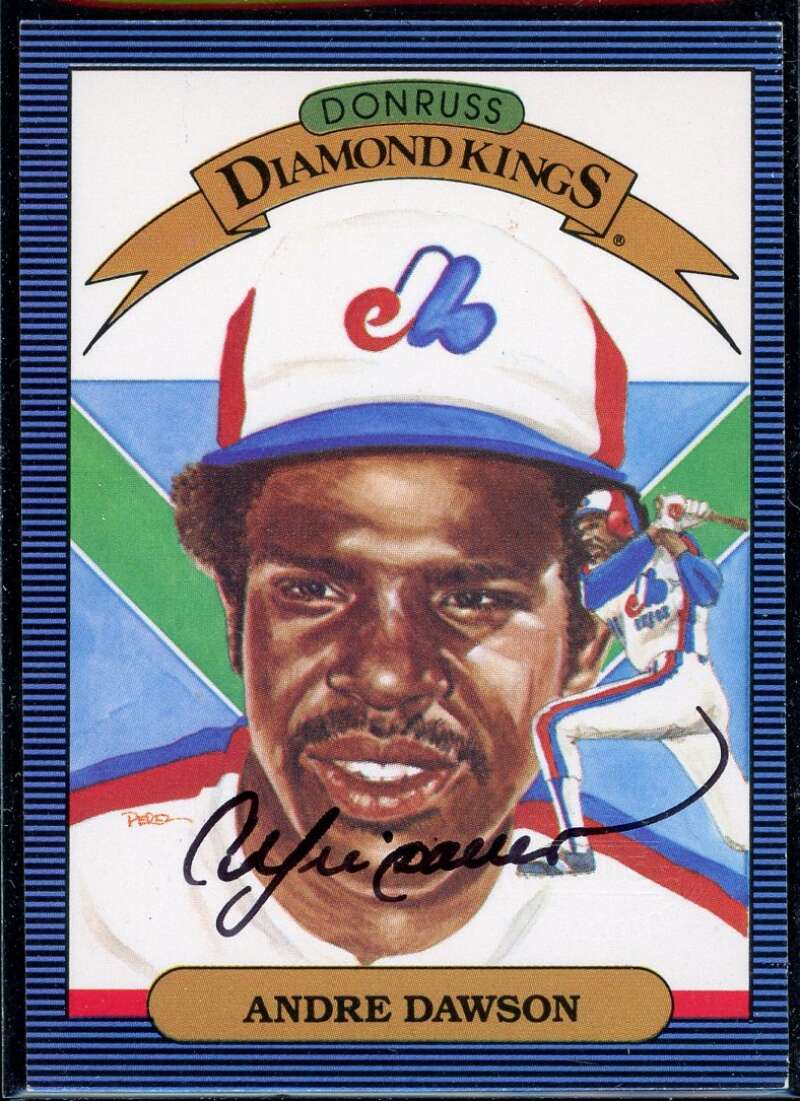 Andre Dawson DK Card 1986 Donruss #25 Signed COA JSA Image 1