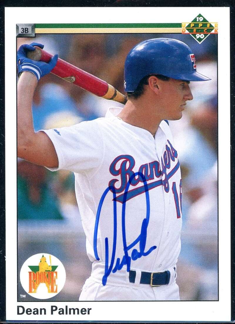 Dean Palmer Card 1990 Upper Deck #74 Signed COA JSA Image 1