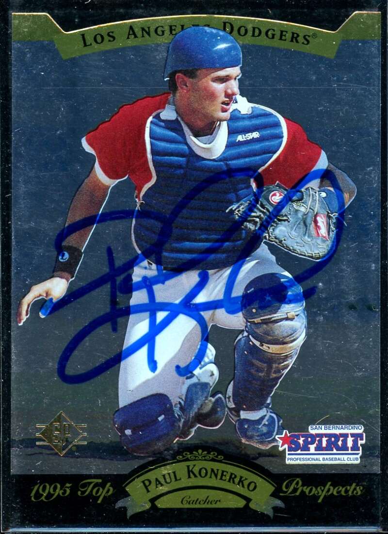 Paul Konerko Card 1995 SP Top Prospects #77 Signed COA JSA Image 1