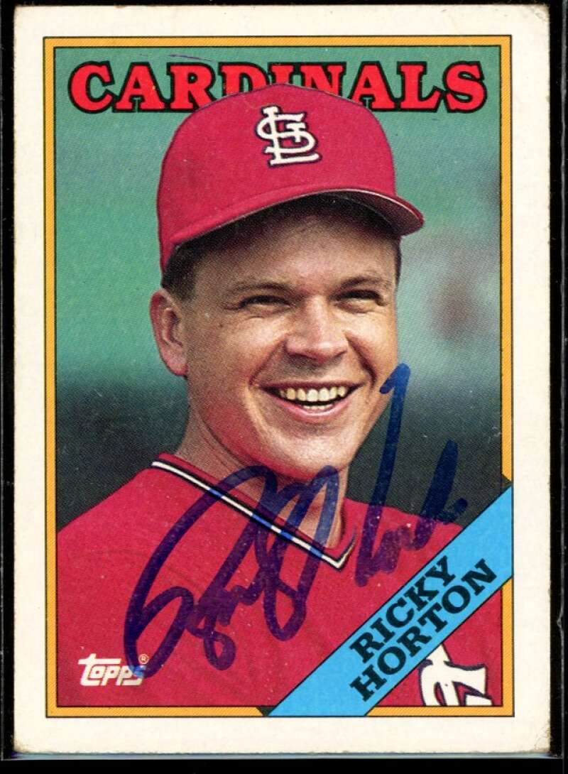 Ricky Horton Card 1988 Topps #34 Signed COA JSA Image 1