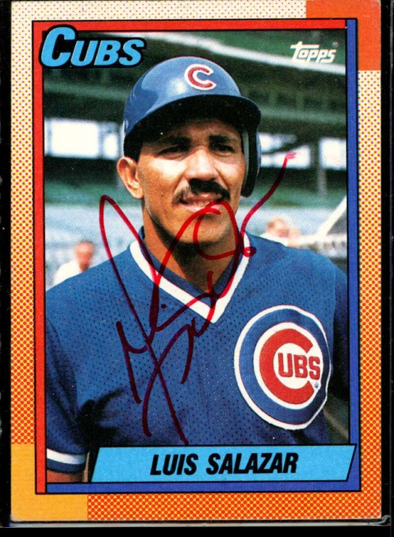 Luis Salazar Card 1990 Topps #378 Signed COA JSA Image 1