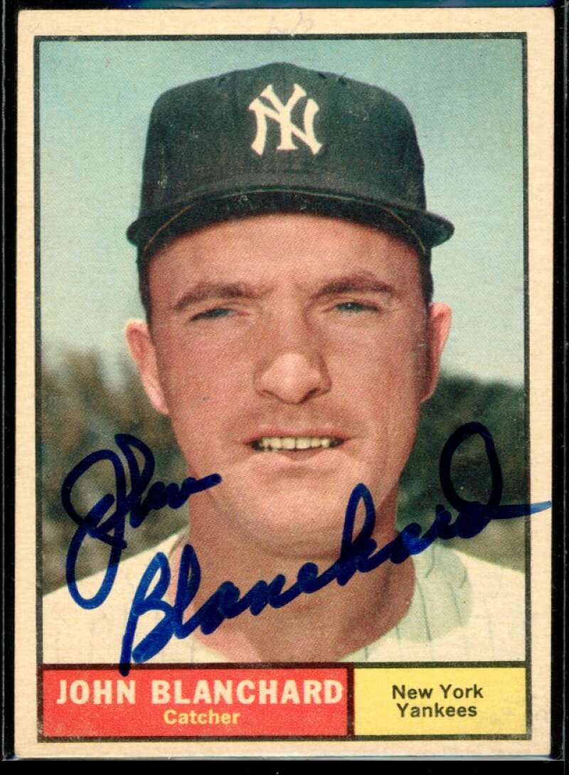 John Blanchard Card 1961 Topps #104 Signed COA JSA Image 1