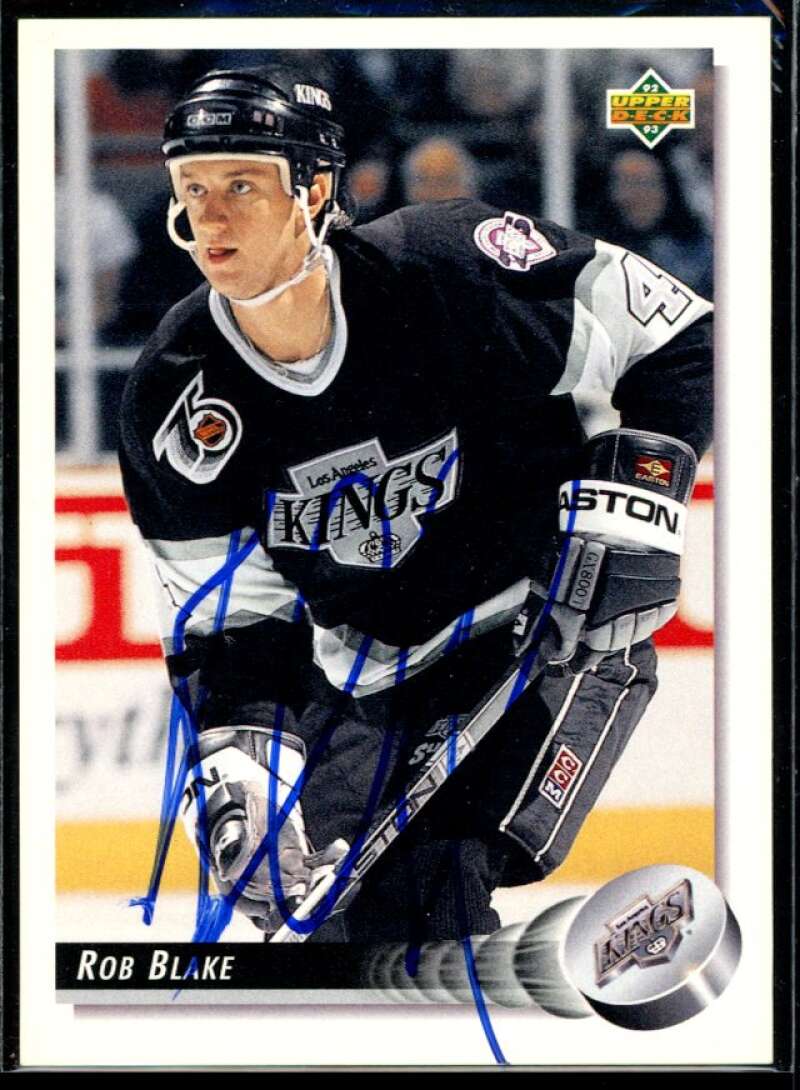 Rob Blake Card 1992-93 Upper Deck #140 Signed COA JSA Image 1