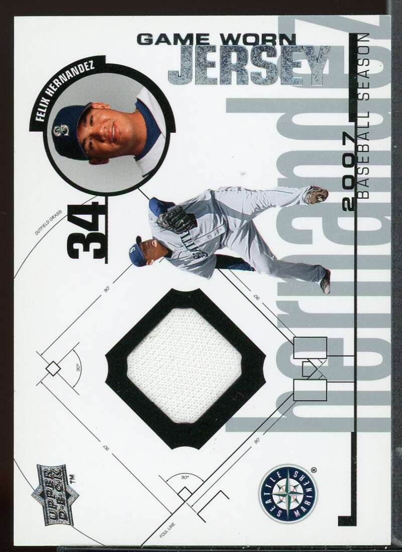 Felix Hernandez Card 2008 Upper Deck UD Game Materials 1998 #FH Image 1