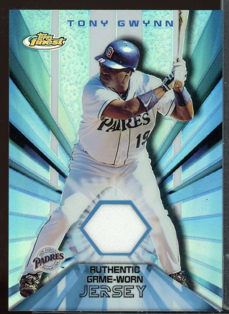 Tony Gwynn Card 2002 Finest Jersey Relics #FJRTG Image 1