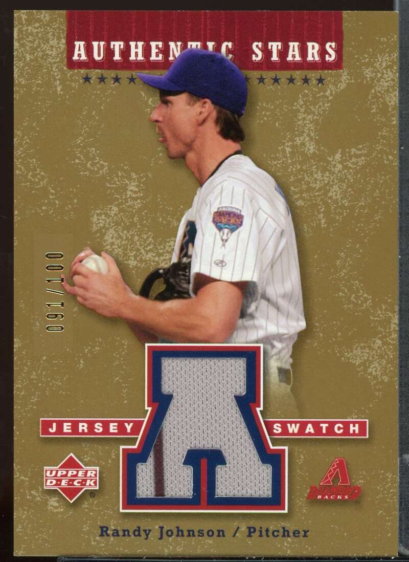 Randy Johnson Card 2004 Upper Deck Authentic Stars Jersey Gold #RJ Image 1