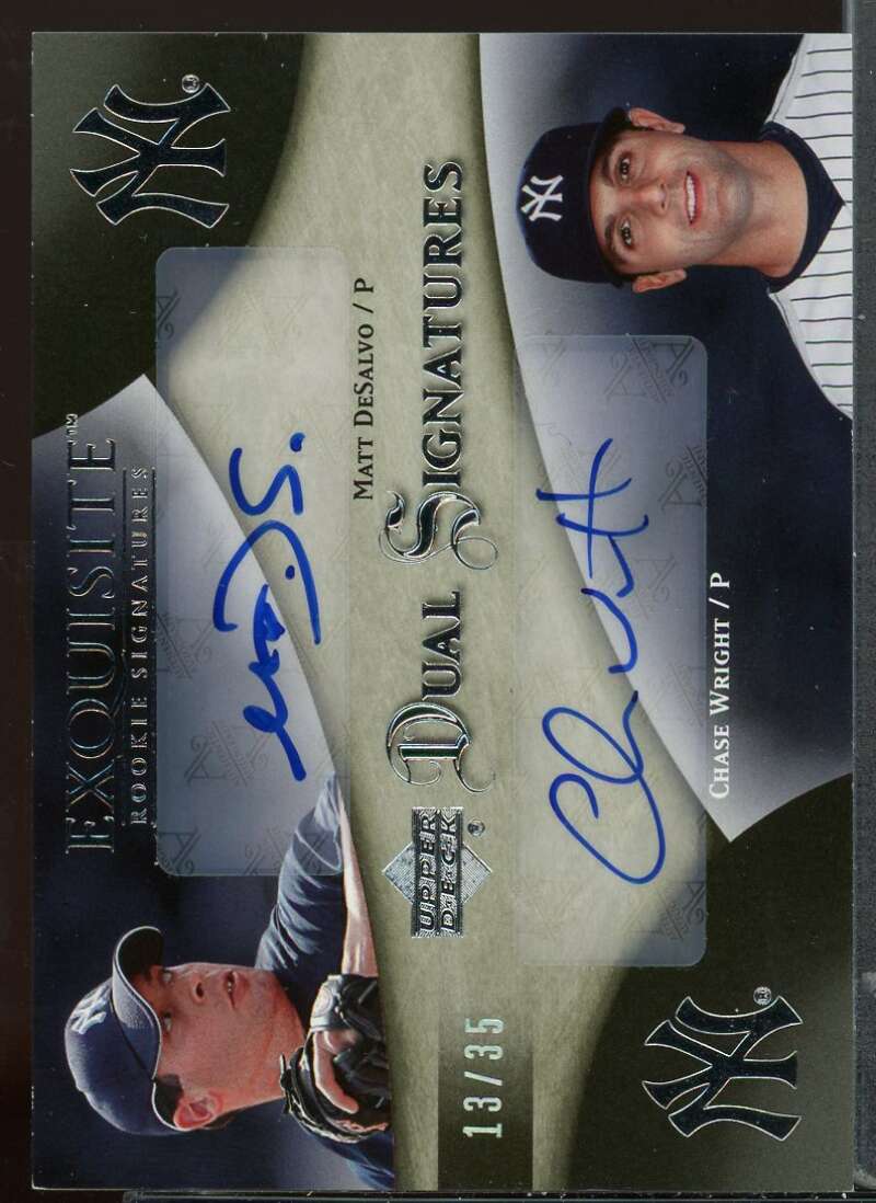 DeSalvo Chase Wright 2007 Exquisite Collection Rookie Signatures Dual #DW /35 Image 1