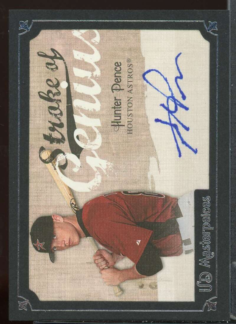 Hunter Pence Card 2007 UD Masterpieces Stroke of Genius Signatures #HP Image 1