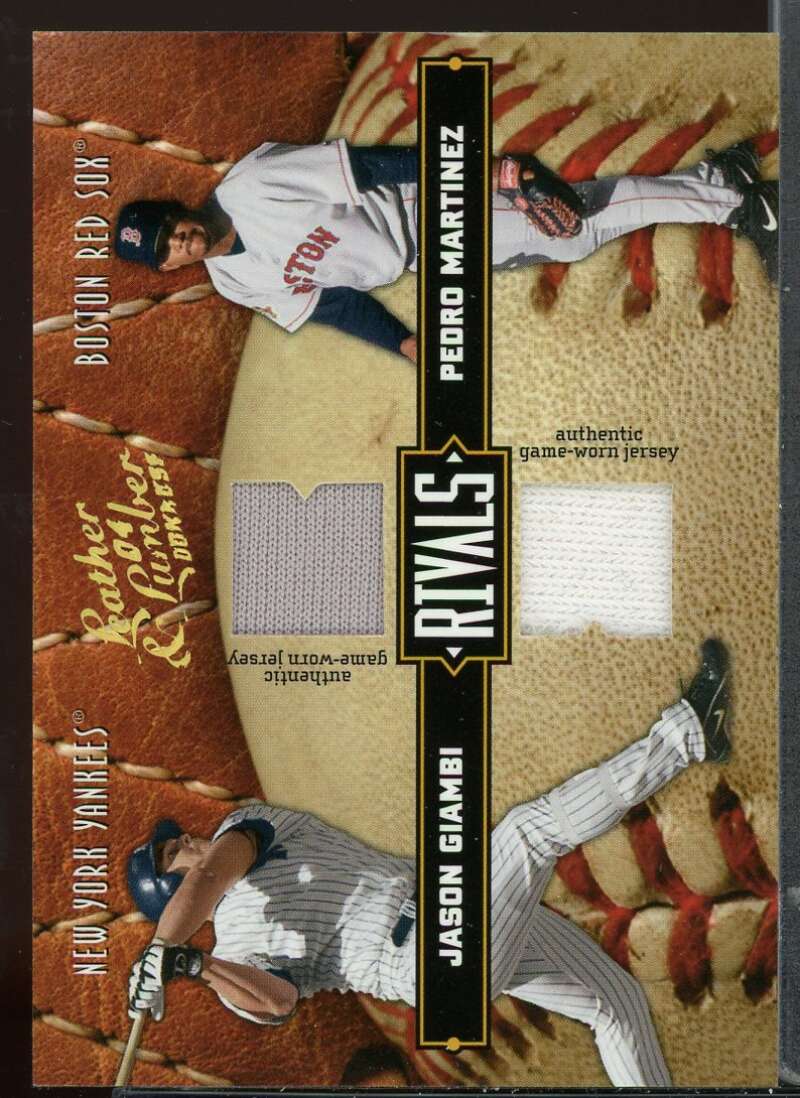 Pedro Martinez Giambi Jsy Card 2004 Leather and Lumber Rivals Materials #13 /250 Image 1