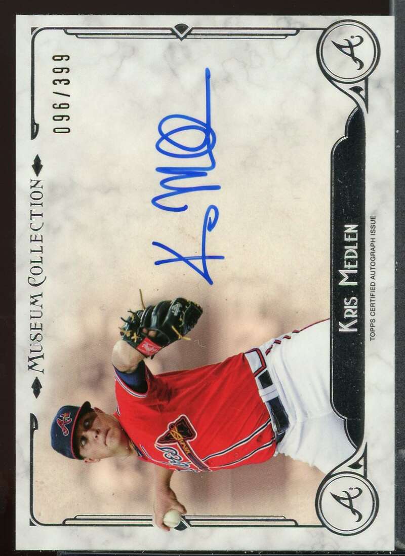 Kris Medlen Card 2014 Topps Museum Collection Autographs #AAKM /399 Image 1