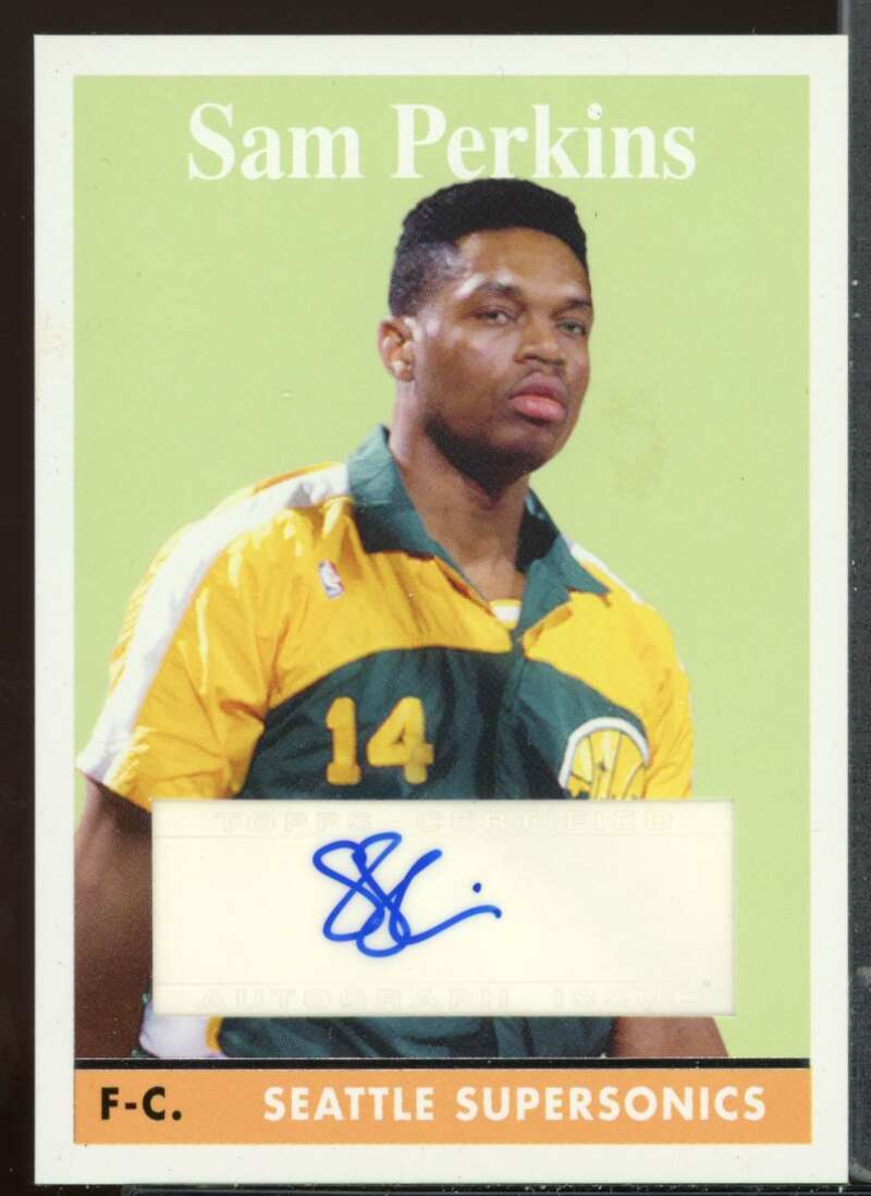 Sam Perkins B Card 2008-09 Topps 1958-59 Variations Autographs #182 Image 1