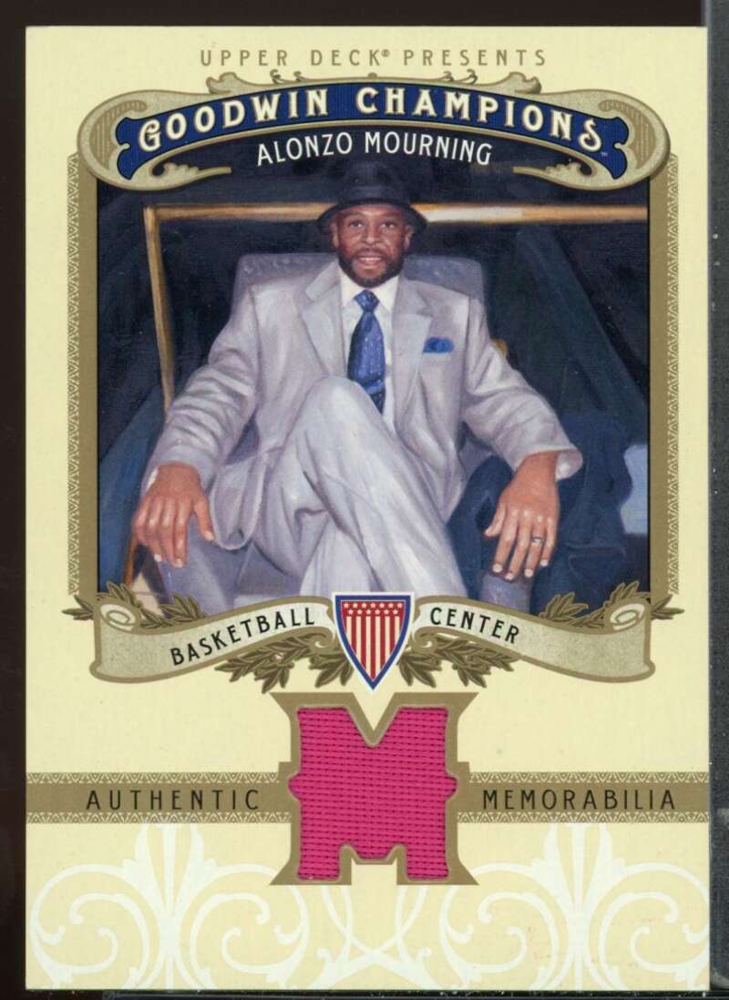 Alonzo Mourning F Card 2012 Upper Deck Goodwin Champions Memorabilia #MAM Image 1