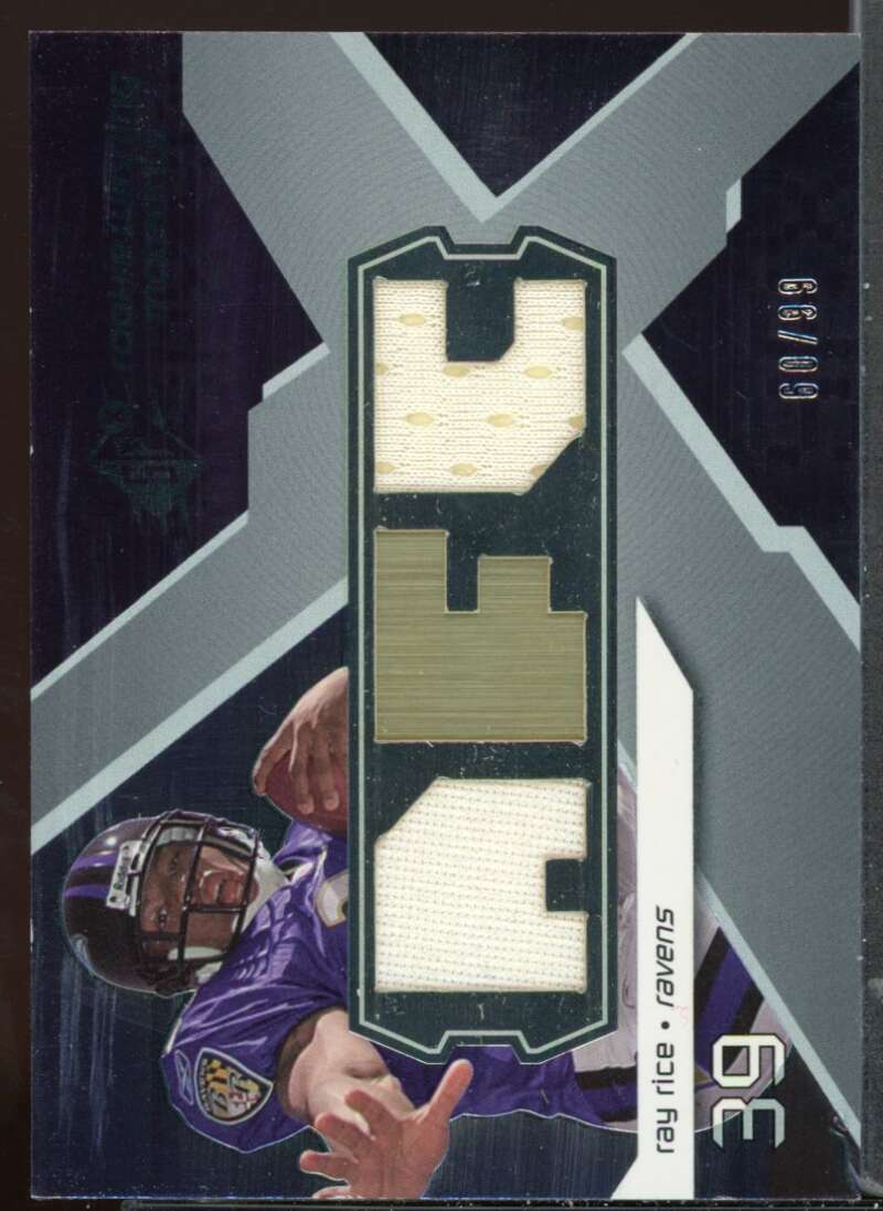 Ray Rice Card 2008 SPx Rookie Materials SPX Triple 99 #RMRR Image 1