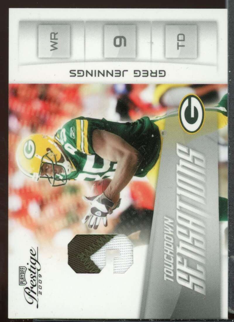 Greg Jennings Card 2009 Playoff Prestige TD Sensations Materials Prime #20 /50 Image 1