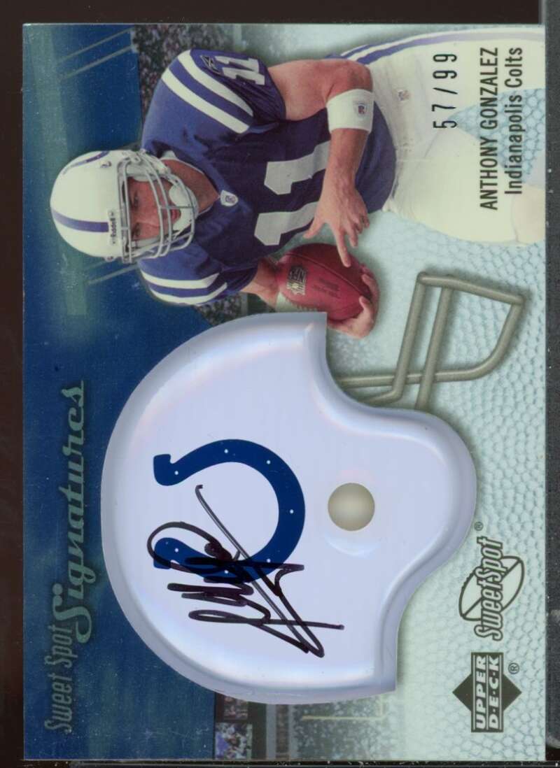 Anthony Gonzalez Card 2007 Sweet Spot Signatures Silver 99 #AG Image 1