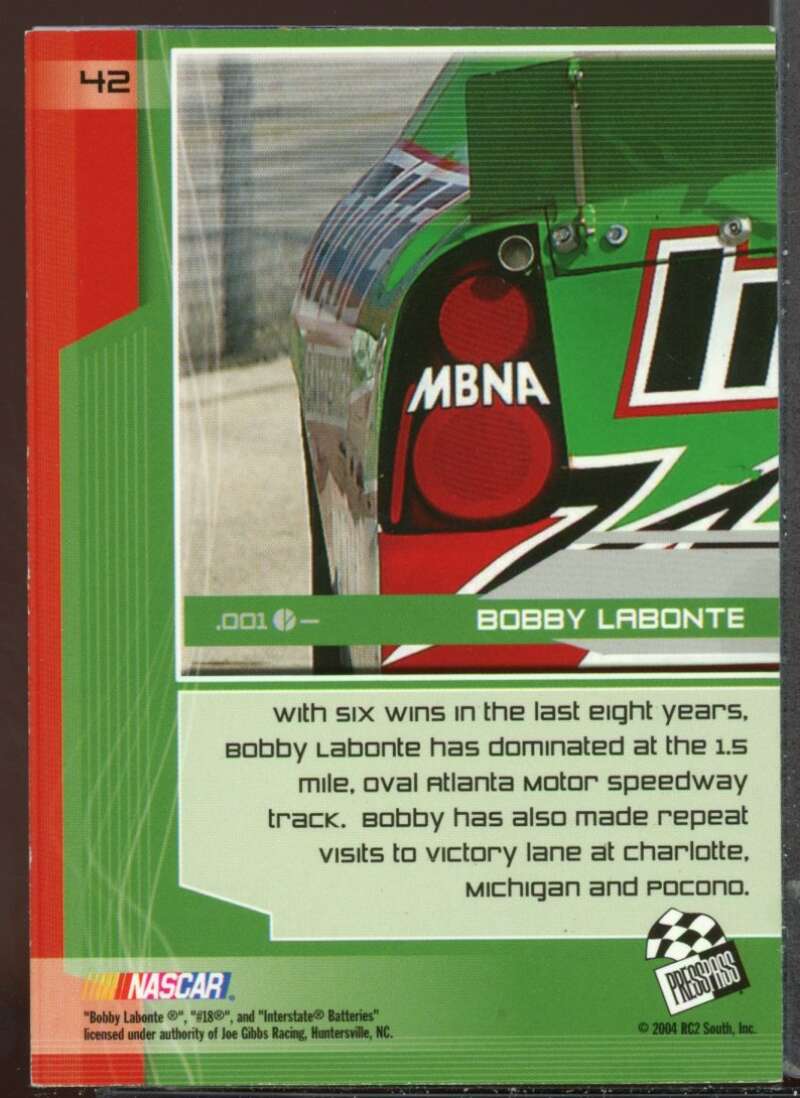 Bobby Labonte Card 2004 Press Pass Stealth Fusion #FU9 Image 2