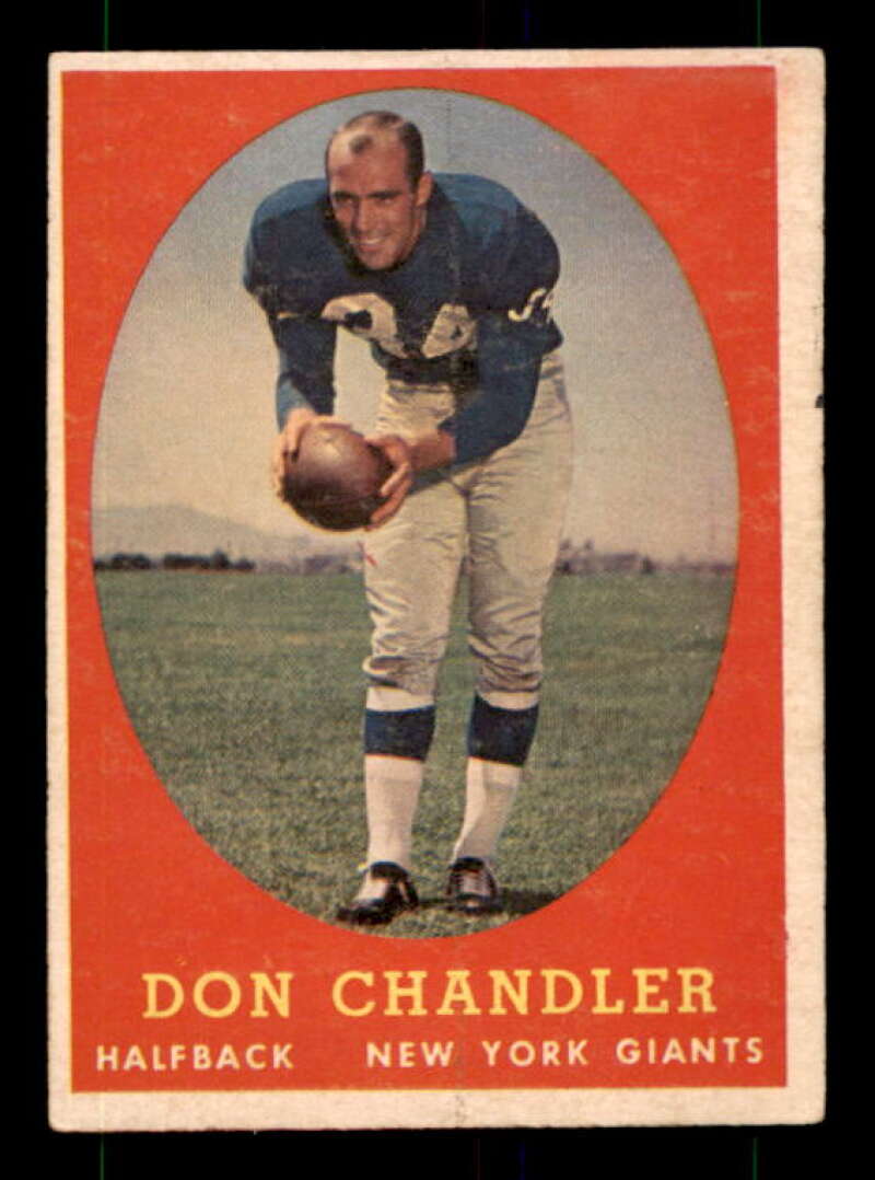 Don Chandler Card 1958 Topps #54 Image 1