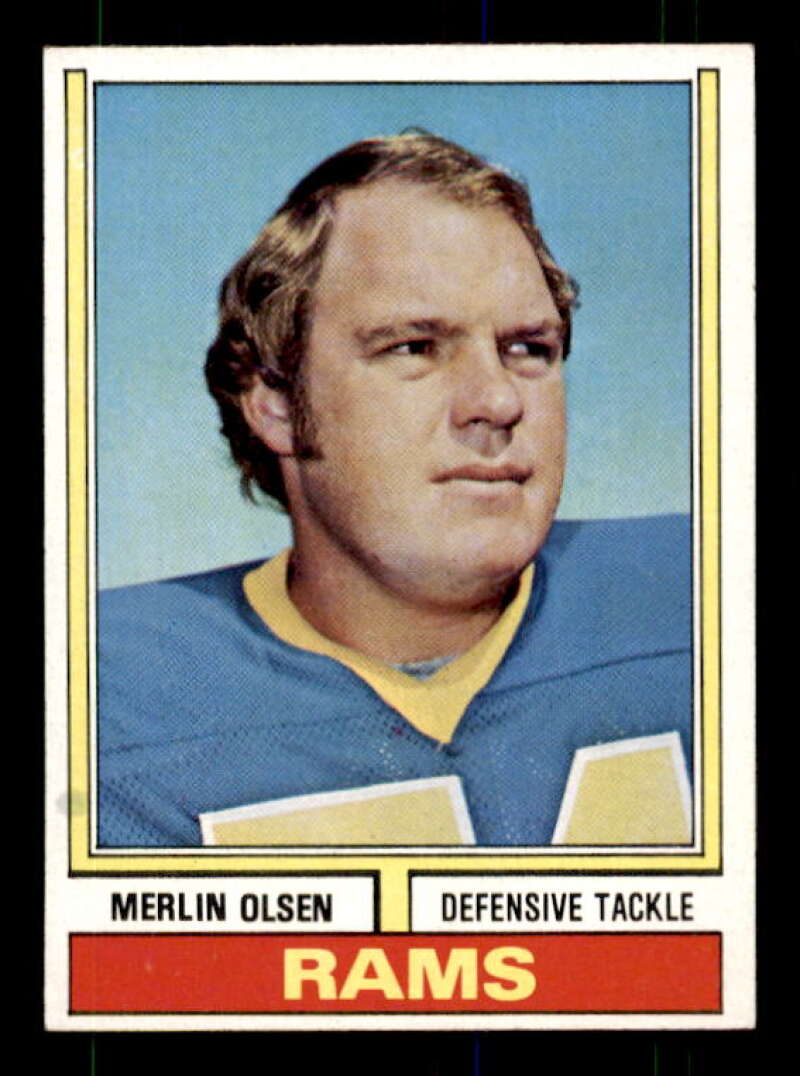 Merlin Olsen Card 1974 Topps #205 Image 1