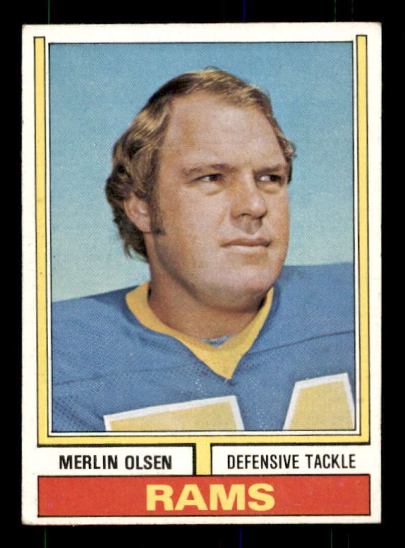 Merlin Olsen Card 1974 Topps #205 Image 1