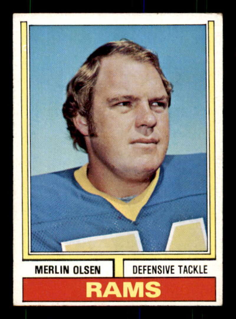 Merlin Olsen Card 1974 Topps #205 Image 1