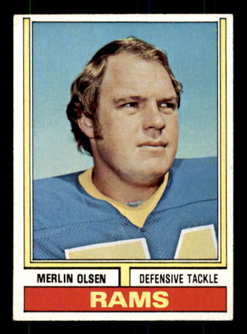 Merlin Olsen Card 1974 Topps #205 Image 1