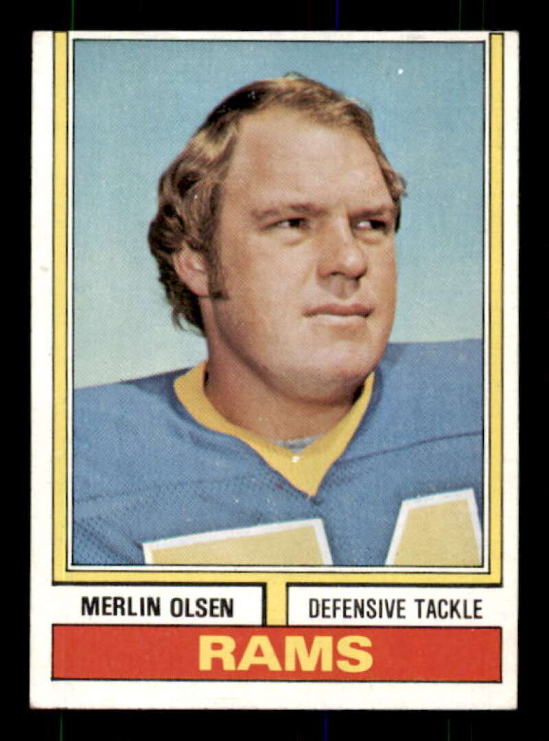 Merlin Olsen Card 1974 Topps #205 Image 1