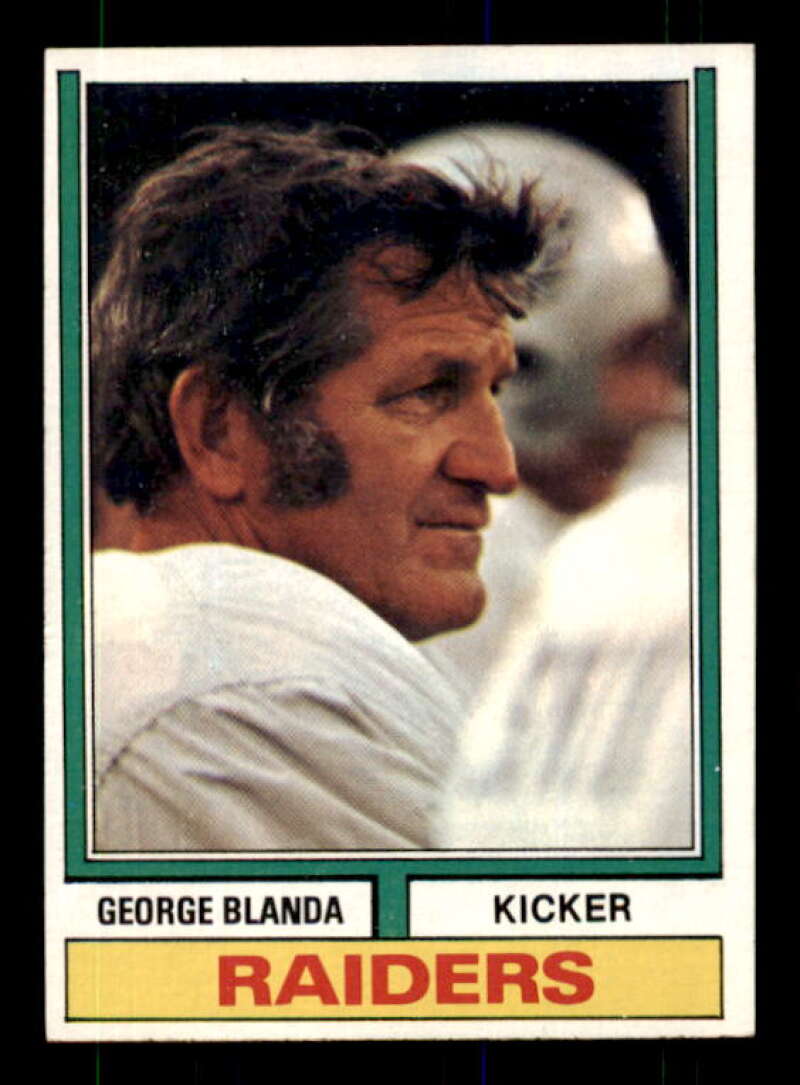 George Blanda Card 1974 Topps #245 Image 1