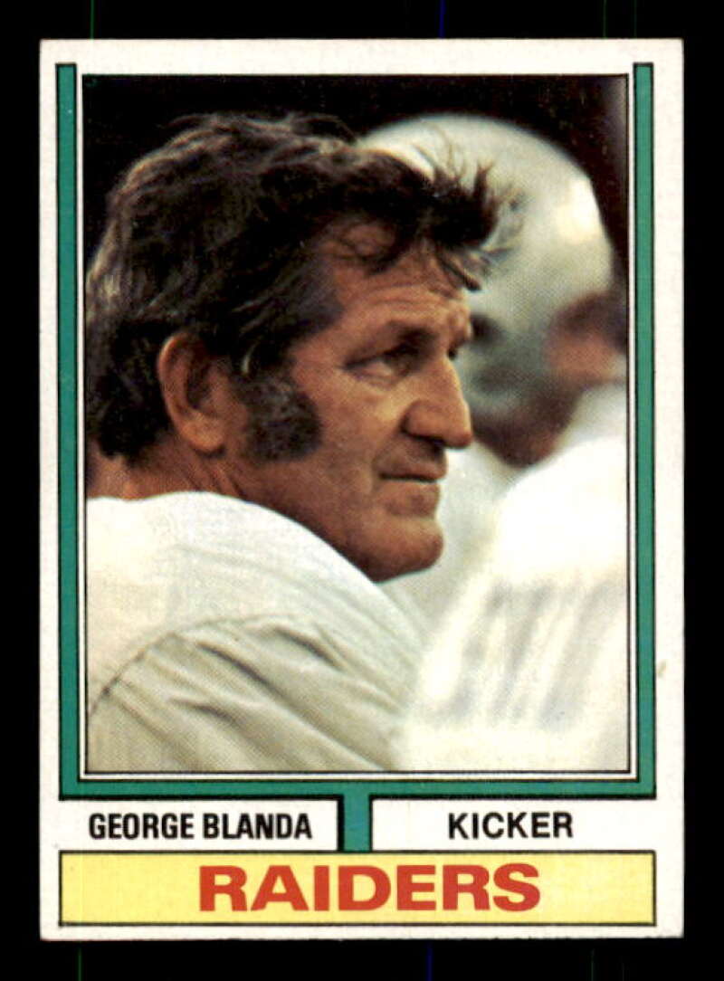 George Blanda Card 1974 Topps #245 Image 1