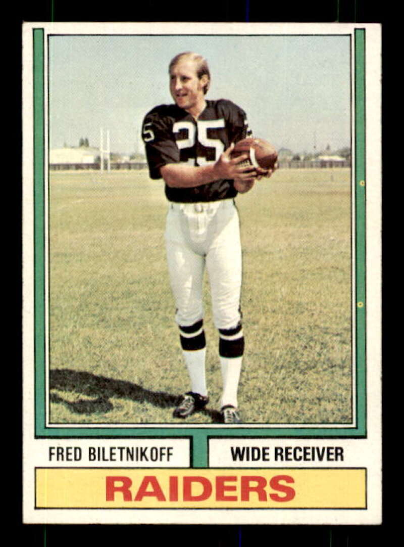 Fred Biletnikoff Card 1974 Topps #490 Image 1