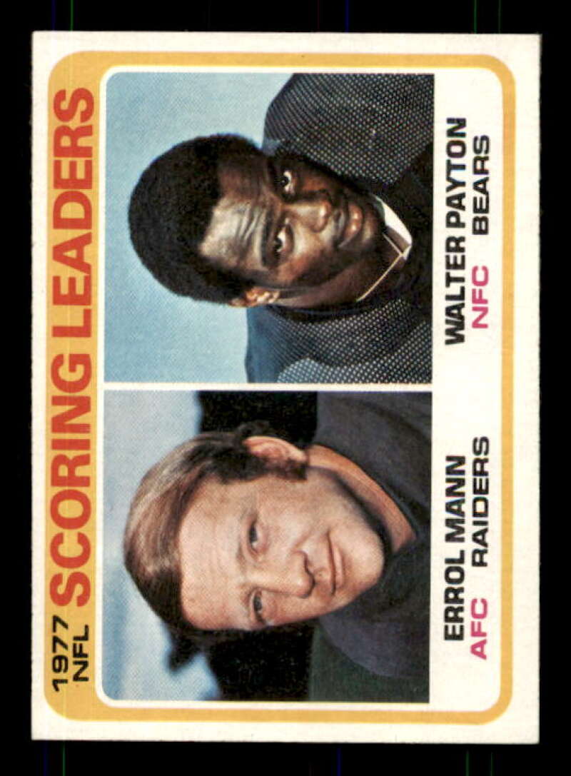 Walter Payton/E.Mann LL Card 1978 Topps #334 Image 1