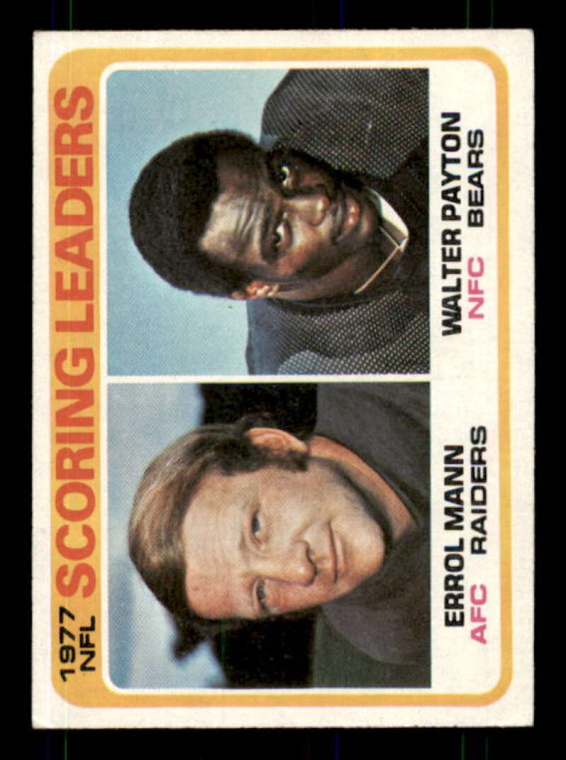 Walter Payton/E.Mann LL Card 1978 Topps #334 Image 1