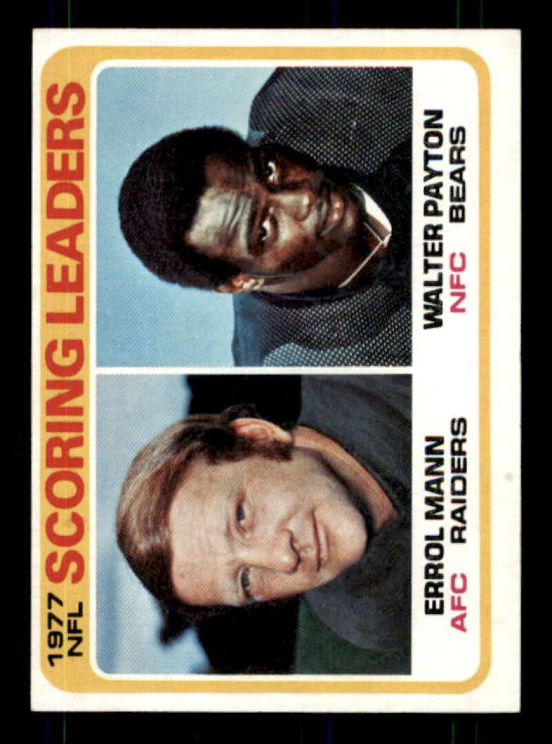 Walter Payton/E.Mann LL Card 1978 Topps #334 Image 1