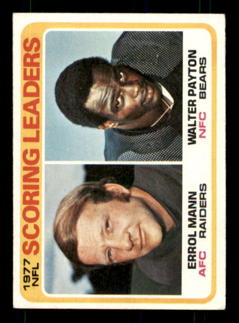 Walter Payton/E.Mann LL Card 1978 Topps #334 Image 1