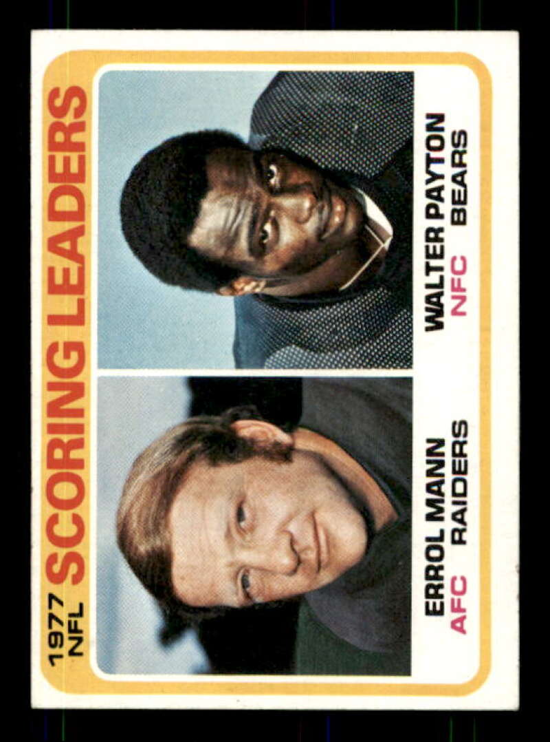 Walter Payton/E.Mann LL Card 1978 Topps #334 Image 1