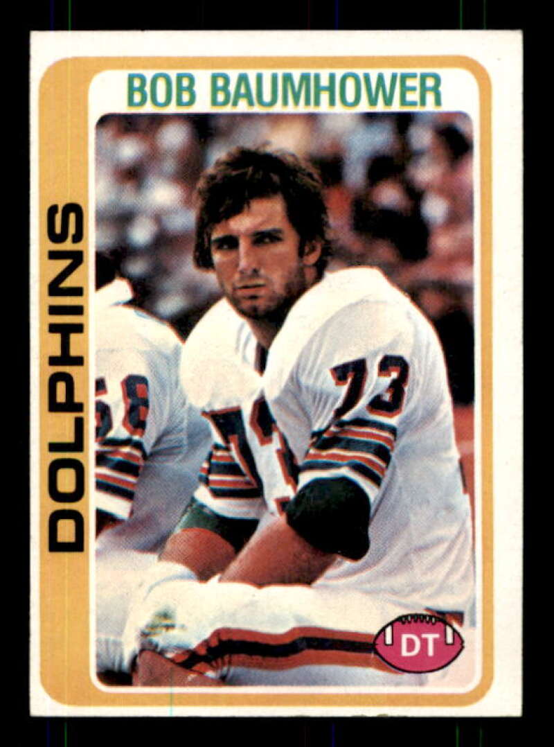 Bob Baumhower Rookie Card 1978 Topps #466 Image 1