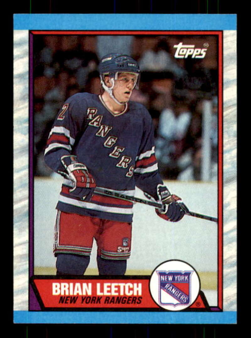Brian Leetch Rookie Card 1989-90 Topps #136 Image 1