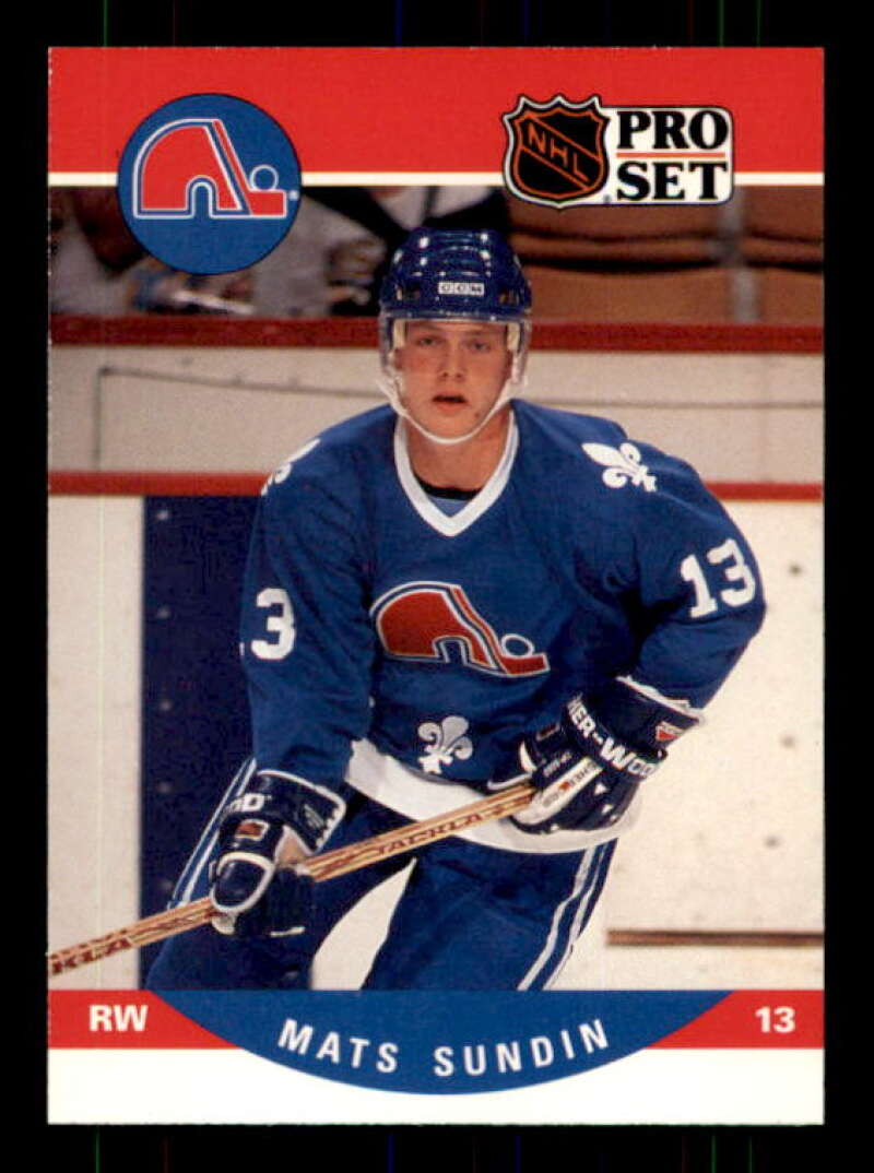 Mats Sundin Rookie Card 1990-91 Pro Set #636 Image 1